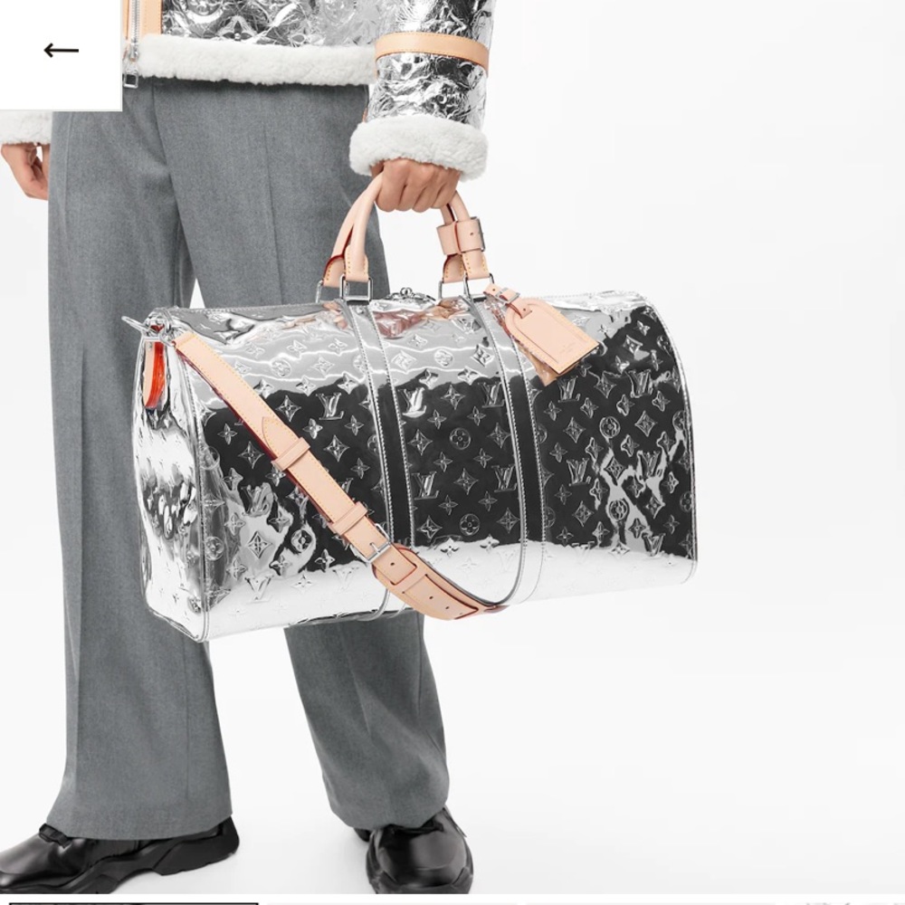 LOUIS VUITTON Metallic MIRROR KEEPALL BANDOULIÈRE 50 - Picture 13 of 15